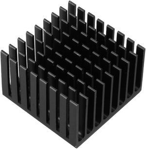 Aluminum Heatsink Cooler Circuit Board Cooling Fin Black 37mmx37mmx24mm for Led Semiconductor Integrated Circuit Device
