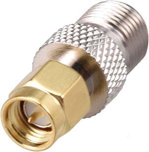 SMA Male to F Type Female Brass Coaxial Cable RF Connector Adapter 1pcs