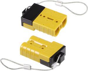 6 Gauge Battery Quick Connect Disconnect Kit 50A Wire Harness Connector for Winch Auto Car Trailer Driver, Yellow 2pcs