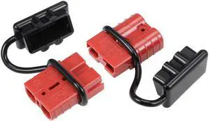 6 Gauge Battery Quick Connect Disconnect Kit 50A Wire Connector for Winch Auto Car Trailer Driver, Red 2pcs