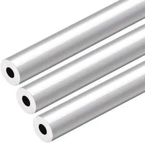 6063 Aluminum Round Tube 300mm Length 12mm OD 5mm Inner Dia Seamless Aluminum Straight Tubing 3 Pcs