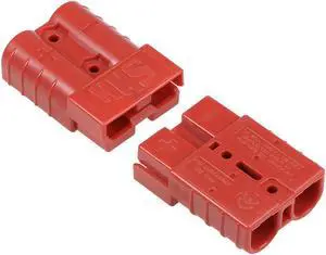 6 Gauge Battery Quick Connect Disconnect 50A Wire Connector for Winch Auto Car Trailer Driver, Red, 2pcs