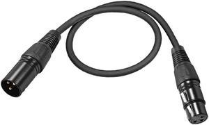 XLR Male to XLR Female Cable Line for Microphone Video Camera Sound Card Mixer Black XLR Black Line 0.5M 1.64ft