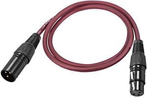 XLR Male to XLR Female Cable Line for Microphone Video Camera Sound Card Mixer Brown Line 1M 3.2ft