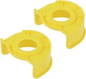 30mm Half Circle Emergency Stop Switch Push Switch Button Protective Cover Yellow 2pcs