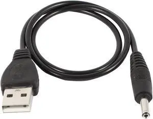 80cm 3.5mm x 1.35mm DC Jack Male to USB A Male M/M Adapter Power Charger Cable