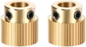 Brass Drive Gear Extruder Wheel 40 Teeth 5mm Bore 2pcs