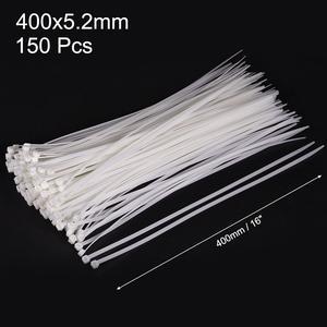 150pcs Cable Zip Ties 16 Inch x 0.2 Inch Self-Locking Nylon Tie Wraps White