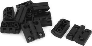 Cabinet Door Ball Bearing Butt Reinforced Plastic Hinges 48x48mm Black 10pcs