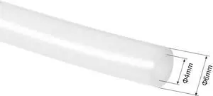 PTFE Tube 4.9Ft - ID 4mm X OD 6mm Fit 3mm Filament for 3D Printer White