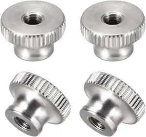 Knurled Thumb Nuts - M5 Round Knobs with  304 Stainless Steel - 4 Pcs