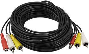Unique Bargains 30m 100FT CCTV Camera Surveillance System 2 RCA AV Audio Video DC Power Cable