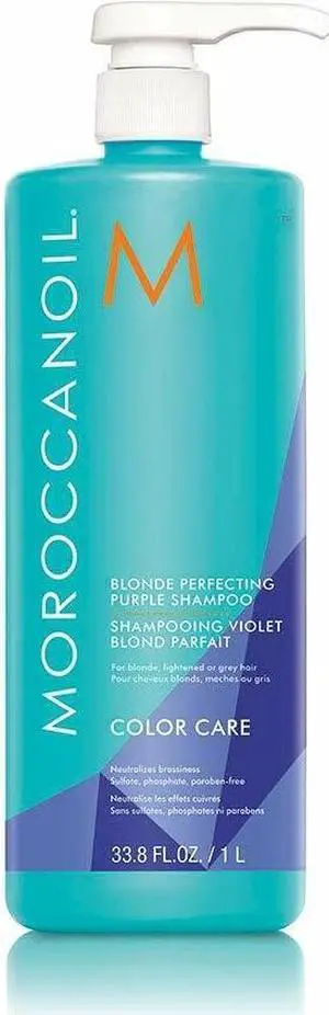 MoroccanOil Blonde Perfecting Purple Shampoo Liter