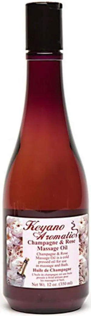 Keyano Aromatics Champagne & Rose Massage Oil 12 oz.