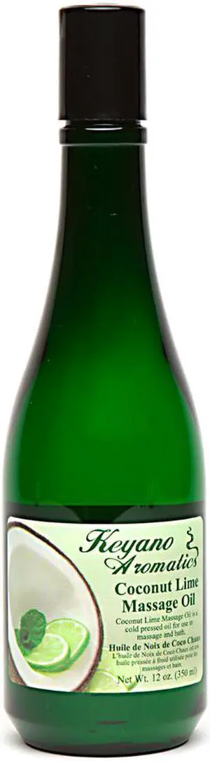 Keyano Aromatics Coconut Lime Massage Oil 12 oz.