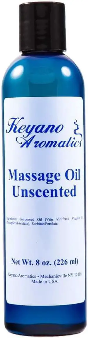 Keyano Aromatics Unscented Massage Oil 8 oz