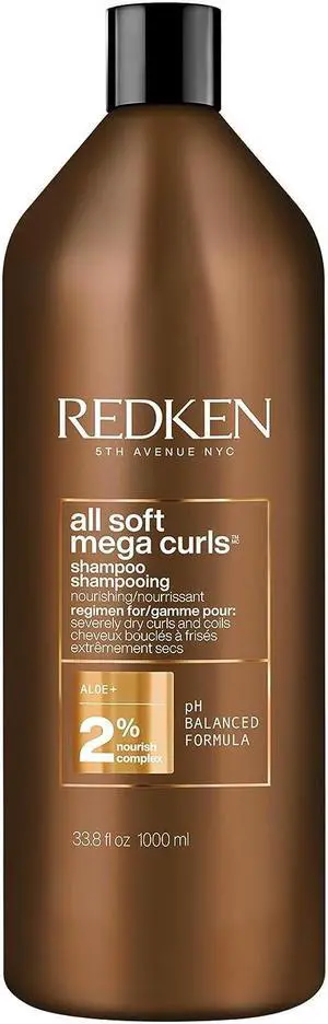 Redken All Soft Mega Curls Sulfate Free Shampoo for Curly and Coily Hair 33.8oz