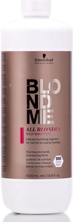 Schwarzkopf Blondme Rich Shampoo For Normal to Coarse Blondes 33.8oz