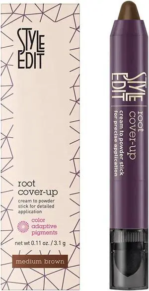 Style Edit Root Cover-Up Cream To Powder Stick - Medium Brown