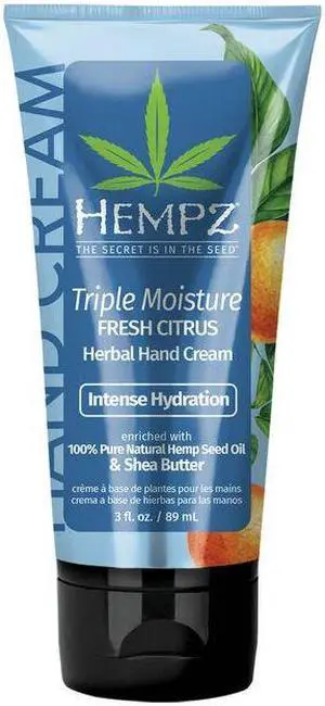 Hempz Triple Moisture Fresh Citrus Herbal Hand Cream 3oz