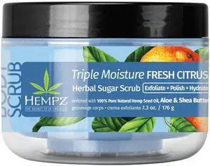 Hempz Triple Moisture Fresh Citrus Herbal Sugar Scrub 7.3oz