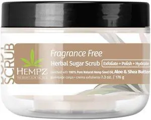 Hempz Fragrance Free Herbal Sugar Scrub 7.3oz