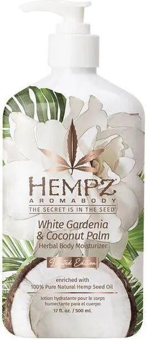 Hempz White Gardenia & Coconut Palm Herbal Body Moisturizer 17oz