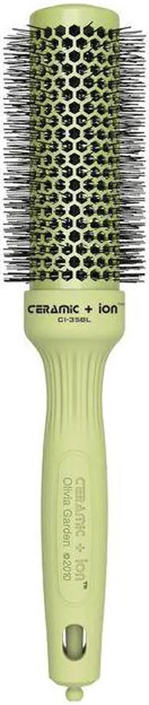 Olivia Garden Ceramic + Ion Blossom Round Thermal Brush 1 3/8" Green