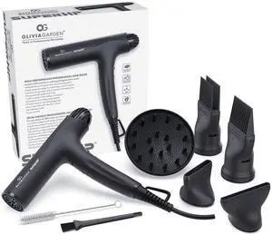 Olivia Garden Black SuperHP High Performance Professional Hair Dryer