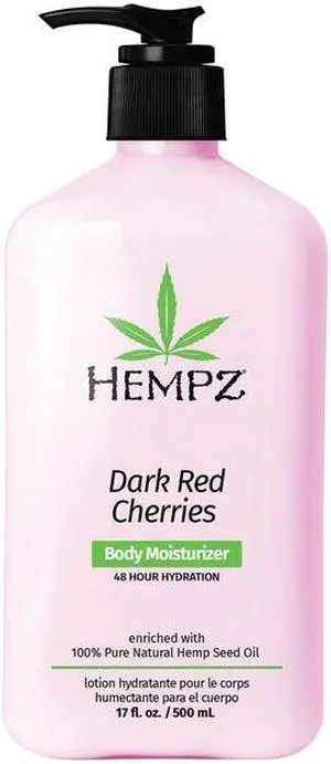 Hempz Dark Red Cherries Herbal Body Moisturizer 17oz
