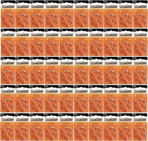 HearClear Size 13 PR48 Zinc Air Hearing Aid Batteries Orange Tab (300 Pack)