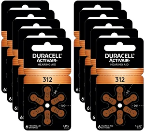 Duracell Size 312 Activair Hearing Aid Batteries 60 batteries Duracell Size 312 Activair Hearing Aid Batteries 60 batteries