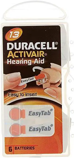 Duracell Size 13 Activair Hearing Aid Batteries 60 batteries