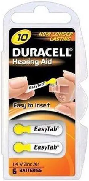 Duracell Size 10 Activair Hearing Aid Batteries 60 batteries