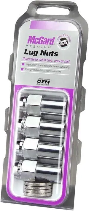 McGard 62002 Chrome Long .946" Shank Style Lug Nut Set (M12 x 1.5)