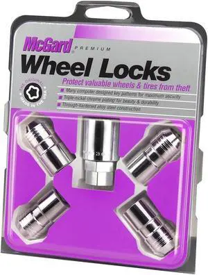 MCGARD Chrome 14 mm x 1.50 Thread Cone Seat Premium Wheel Lock 4 pc P/N 24215