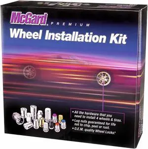 McGard 65515BK Chrome/Black SplineDrive 5 Lug Wheel Install Kit (M14 x 1.5)