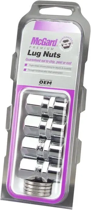 McGard 60129 Chrome Racing Pro Stock .490" Shank Style Lug Nut Set (M12 x 1.5)