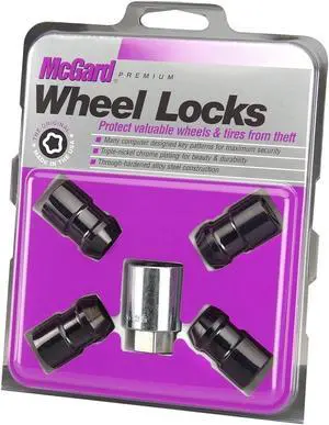McGard 24026 Chrome/Black Cone Seat Wheel Lock Set (M12 x 1.5)