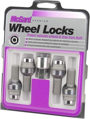 McGard 28020 Chrome Bolt Style Radius Seat Lock Bolt Set (M14 x 1.5)