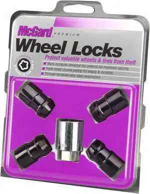 McGard 24038 Chrome/Black Cone Seat Wheel Lock Set (1/2"-20)