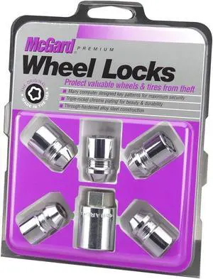 McGard 24557 Chrome Cone Seat Wheel 5 Lock Set (M12 x 1.5)