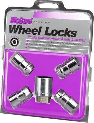 MCGARD Chrome 12 mm x 1.50 Thread Cone Seat Premium Wheel Lock 4 pc P/N 24137