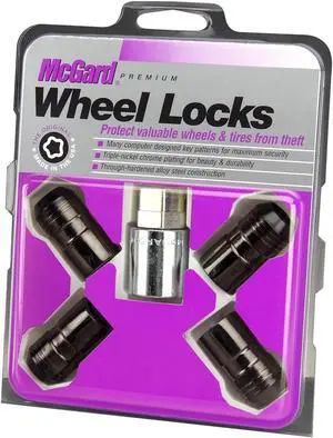 McGard 24216 Chrome/Black Cone Seat Wheel Lock Set (M14 x 1.5)