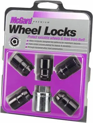 McGard 24548 Chrome/Black Cone Seat Wheel 5 Lock Set (1/2"-20)