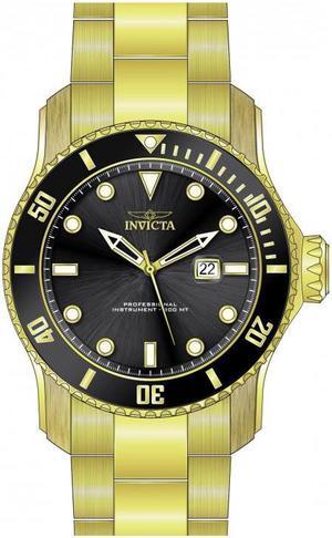 Invicta Men's 15351 Pro Diver Quartz 3 Hand Black Dial Watch