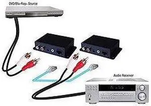 Vanco 280535 RCA Analog Audio over Cat5e/Cat6 Cable Extender Balun Kit