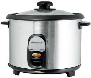 Brentwood Appliances TS-20 10-Cup Uncooked/20-Cup Cooked Rice Cooker, Stainless Steel