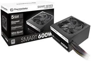 Thermaltake SMART 600W ATX 12V V2.3/EPS 12V 80 PLUS Certified Active PFC Power Supply PS-SPD-0600NPCWUS-W