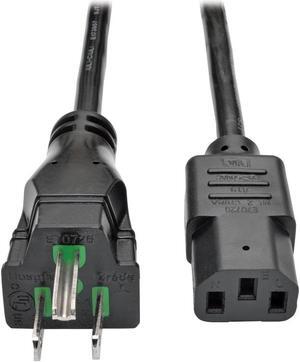 Tripp Lite Hospital-Grade Coiled Computer Power Cord, 10A, 18 AWG (NEMA 5-15P to IEC-320-C13), 8 ft. (P06-C08-HG10)